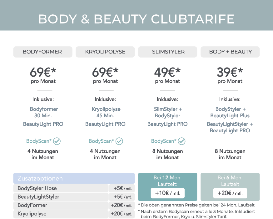 Club 2 Job1004 Tarifbroschuere 2024 Body Beauty